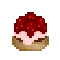 Pixel art of a strawberry cake